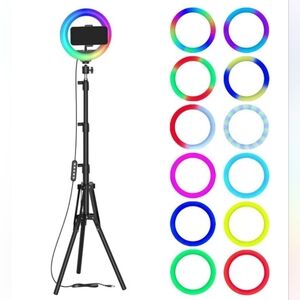 -Brand New! 8-inch Ring Light With 47" Adjustable Tripod